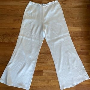 JS Collections silk wide leg pants